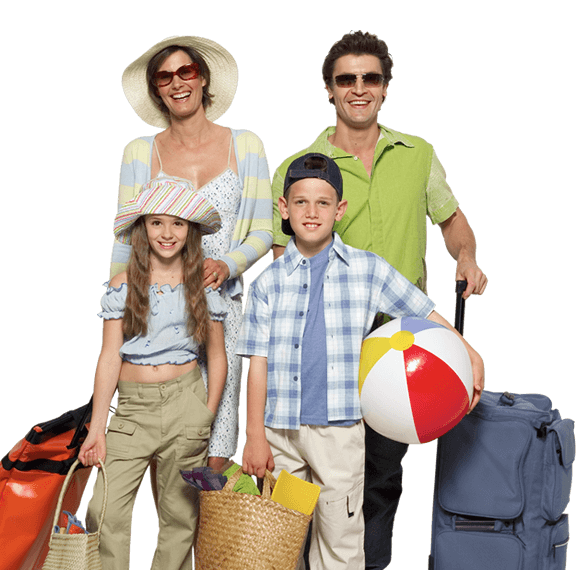 Foto de uma família saindo em férias representando seguro de viagem Interatividade Corretora de Seguros